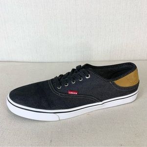 Levi's LIKE NEW Men's Casual Charcoal/Black Wash Denim Sneakers - Size 13